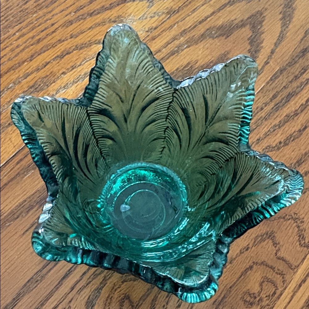 Vintage Fenton Glass Sea Mist Green Two Way Candle Holder - Picture 4 of 7